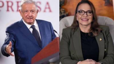 El presidente de México, Andrés Manuel López Obrador y la presidenta de Honduras, Xiomara Castro.