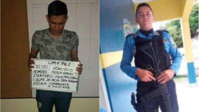 En la imagen de la izquierda se observa a Merlin Tercero Aguilar, condenado por matar a su compañero Alberto Martínez (foto de la derecha) en julio de este año.
