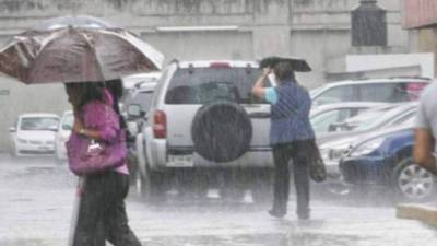 Las lluvias azotarán gran parte del territorio nacional.