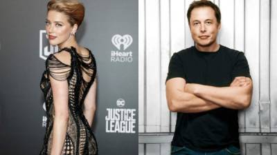 La actriz Amber Heard y el empresario Elon Musk.