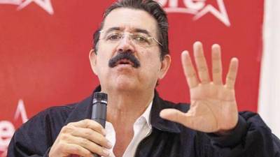 El coordinador general del Partido Libertad y Refundación (Libre), Manuel Zelaya.