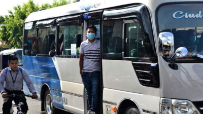 Una unidad de transporte en Tegucigalpa.