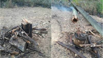 La estructura H fue derribada y quemada.