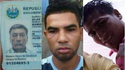 Los tres hombres que fueron asesinados en Puerto Cortés.