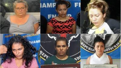 Cristina Abigaíl Rodríguez, alias la Mexicana. Norma Consuelo Ramírez, alias la Rebelde. Suany Yarelith Guzmán (de 18 años). Osiris Mariana Díaz, alias la Brasileña. Claudia Jackeline Suazo, alias la Misionera.