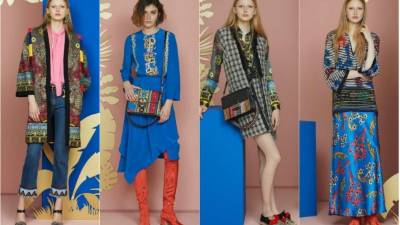 A simple vista se aprecian pequeñas cebras, leopardos y periquitos jugando al escondite entre lunares y rayas. También dobladillos asimétricos, muy al estilo Etro.