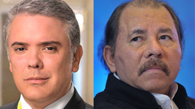 Iván Duque, presidente de Colombia y Daniel Ortega, presidente de Nicaragua.