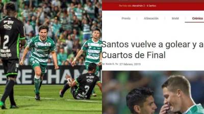 El Marathón fue goleado 5-0 y con un global de 11-2 le dijo adiós a la Concachampions tras sufrir ambas goleadas por el Santos Laguna. Mira lo que dice la prensa de México sobre la derrota del club hondureño.