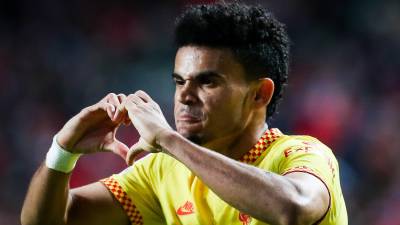 Luis Díaz y un gol que jamás olvidará ante Benfica. Foto EFE.