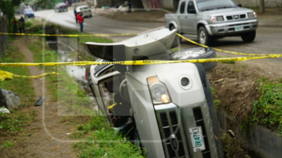 Vehículo en el que se transportaban las víctimas