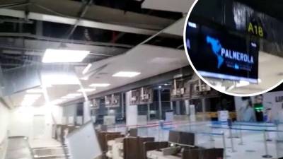 Destruido e inundado quedó el aeropuerto internacional de Palmerola tras las fuertes lluvias que cayeron en las últimas horas en la ciudad de Comayagua.