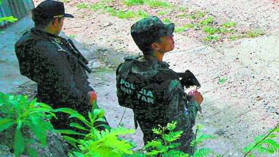 Escena del crimen en el Distrito Central.