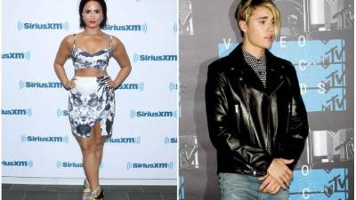 Demi Lovato y Justin Bieber.