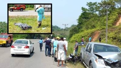El cuerpo de la víctima quedó tendido a orilla de la carretera CA-13.