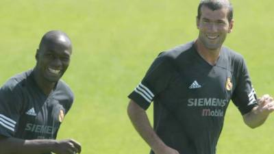 Makelelé y Zidane en la etapa en el que brillaron en Real Madrid.