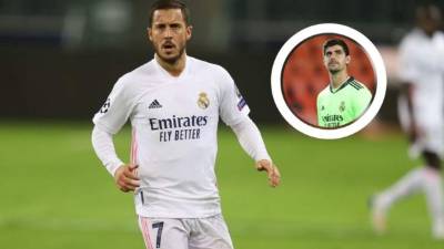 Hazard y Courtois son compañeros en Real Madrid y la Selección de Bélgica.