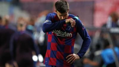 Gerard Piqué estalló tras la dura derrota que sufrió el Barcelona. Foto AFP