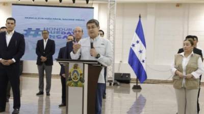 El presidente Juan Orlando Hernández anunció las medidas.