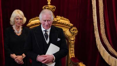 En su primer discurso televisado como Carlos III, el nuevo monarca.