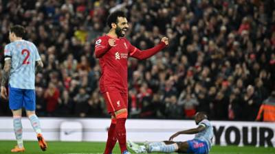 Liverpool se coloca en la cima del fútbol inglés con 76 puntos. Foto AFP.