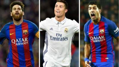 Messi le saca mucha diferencia a Cristiano Ronaldo y Luis Súarez en la tabla de goleadores de la Liga Española.