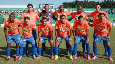 Con este equipo debutó el Honduras Progreso ante el Marathón. Foto Melvin Cubas