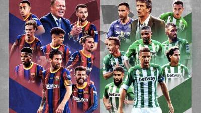 Barcelona y Betis se enfrentan en el Camp Nou por la jornada 9 de la Liga Española.