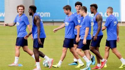 El Barcelona se ha preparado durante la semana para su debut en la Liga Española 2019-20. Foto EFE