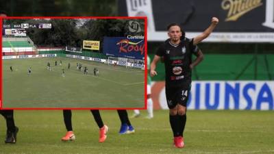 Ilse Barahona le marcó un golazo de tiro libre al Marathón.