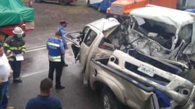 El accidente fue en la carretera hacia el Lago de Yojoa, Cortés.