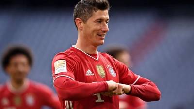 Robert Lewandowski está en un gran momento en la temporada con el Bayern Múnich. Foto EFE