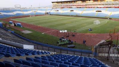 El estadio Olímpico luce impecable antes de la contienda entre salvadoreños y catrachos, en el partido de vuelta de la serie entre ambos.