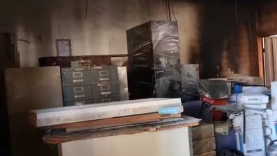 Así quedó una de las salas de la alcaldía de Namasigüe, Choluteca.