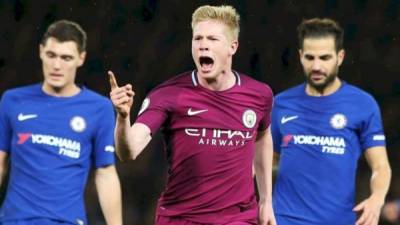 Kevin De Bruyne marcó el gol de la victoria del Manchester City sobre el Chelsea.