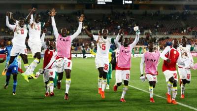 Los jugadores de Senegal celebrando la clasificación al Mundial de Rusia 2018. Foto AFP