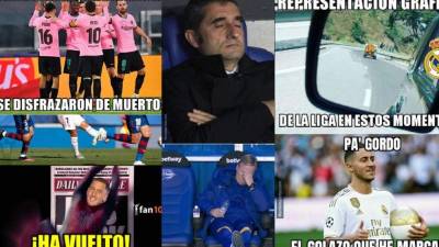 Los divertidos memes del empate del Barcelona ante el Alavés y la victoria del Real Madrid sobre el Huesca para sacarle 8 puntos de ventaja a los culés en la Liga Española.
