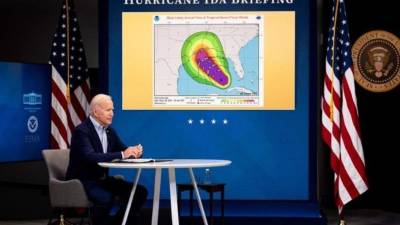 El presidente de EEUU, Joe Biden, durante una conferencia de prensa. Fotografía: EFE.