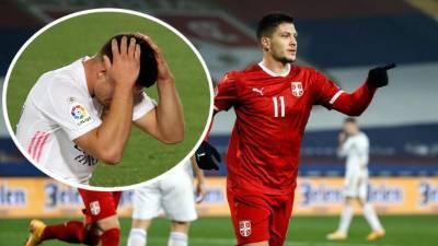 Luka Jovic marcó dos goles en la victoria de Serbia sobre Rusia y en dos partidos sumó tres tantos, más de los que lleva en el Real Madrid.