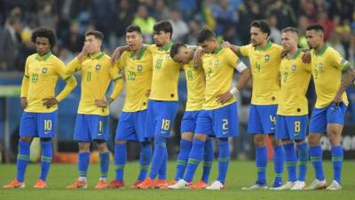 La selección de Brasil eliminó en cuartos de final a Paraguay gracias a la tanda de penales. Foto AFP.