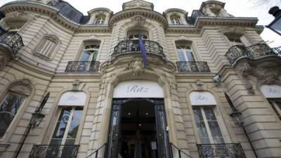 Fachada del hotel Ritz en Paris, Francia.Foto.AFP