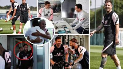 El primer entrenamiento de Lionel Messi como nuevo jugador del París Saint Germain en imágenes. El argentino fue bien recibido por todos los futbolistas del equipo francés.Fotos - Página oficial del PSG