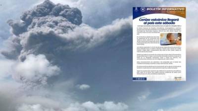 La nube se desprende de las erupciones que realiza el volcán La Soufriere, en la isla de San Vicente, del Caribe.