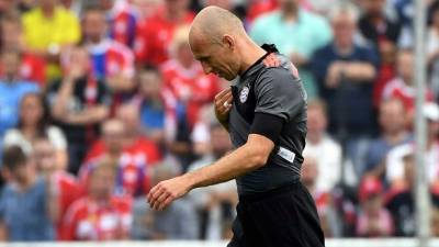 Arjen Robben sufrió otra lesión en el Bayern Múnich. Foto AFP