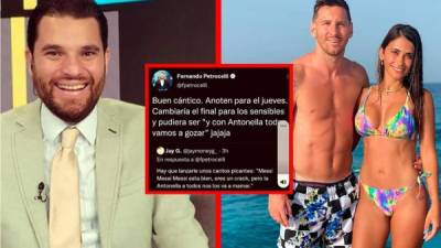 Fernando Petrocelli, periodista venezolano de DIRECTV Sports, lanzó este fuerte mensaje contra Antonela Rocuzzo, esposa de Lionel Messi.