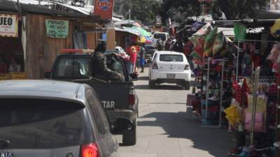 Los efectivos de seguridad que conforman Fusina han reforzado los operativos en San Pedro Sula. Foto: Franklyn Muñoz.