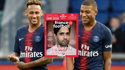 Al-Khelaifi habló en la revista France Football sobre Neymar y Mbappé.