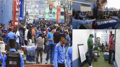 Previo al pitazo inicial de la final de ida entre Motagua y Marathón, en las afueras del estadio Nacional de Tegucigalpa se dio un gran ambiente. Inclusive se dieron algunas detenciones.