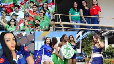 Las imágenes del ambiente vivido en el estadio Olímpico durante el juego Marathón-Motagua y las bellas chicas que lo adornaron.