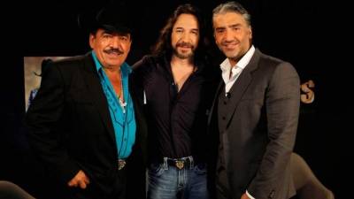 Joan Sebastian junto a Marco Antonio Solis y Alejandro Fernández.