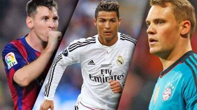 Lionel Messi, Cristiano Ronaldo y Manuel Neuer son los finalistas al Balón de Oro 2014.